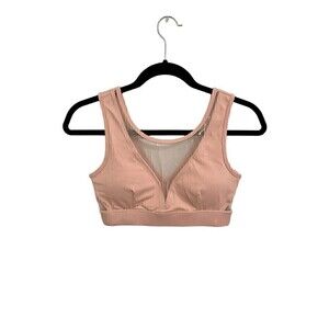 NEW Cleo Harper Sports Bra Size Small Womens Rise Bralet Pink With Pads Running